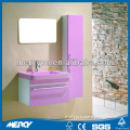 2014 Newest Pink Wall Hung PVC Bathroom Furniture Set with Affluent Shelf